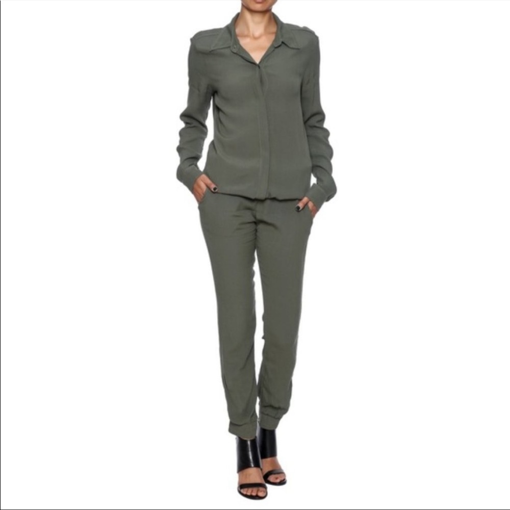 Monrow Crepe Long sleeve jumpsuit